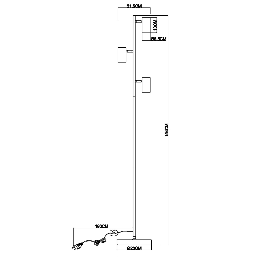 Globo - grindinė lempa 3xGU10/5W/230V smėlio spalvos
