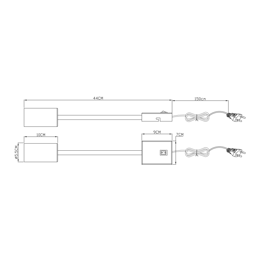 Globo - Elastīga sienas lampa 1xGU10/25W/230V juoda/matinis chromas
