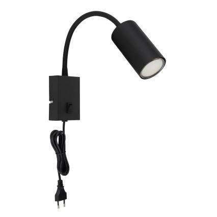 Globo - Elastīga sienas lampa 1xGU10/25W/230V juoda