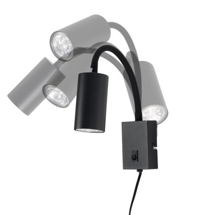 Globo - Elastīga sienas lampa 1xGU10/25W/230V juoda