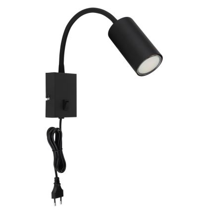 Globo - Elastīga sienas lampa 1xGU10/25W/230V juoda