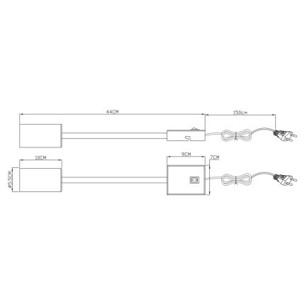 Globo - Elastīga sienas lampa 1xGU10/25W/230V juoda