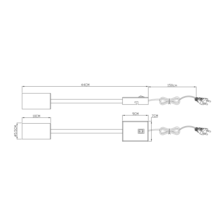 Globo - Elastīga sienas lampa 1xGU10/25W/230V juoda