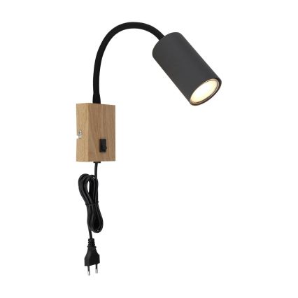 Globo – Lanksti sieninė lempa 1xGU10/25W/230V pilka/ruda