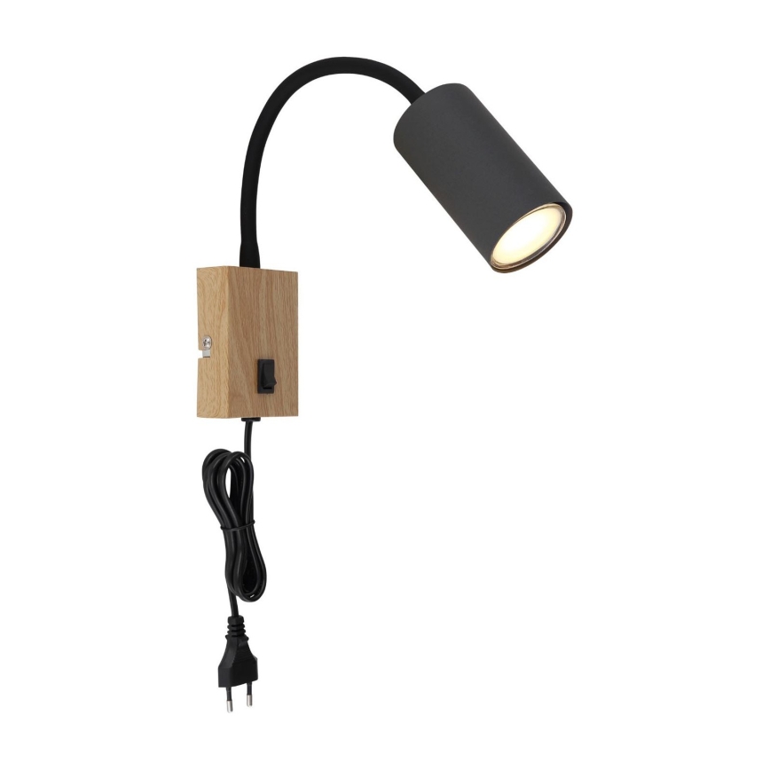 Globo – Lanksti sieninė lempa 1xGU10/25W/230V pilka/ruda