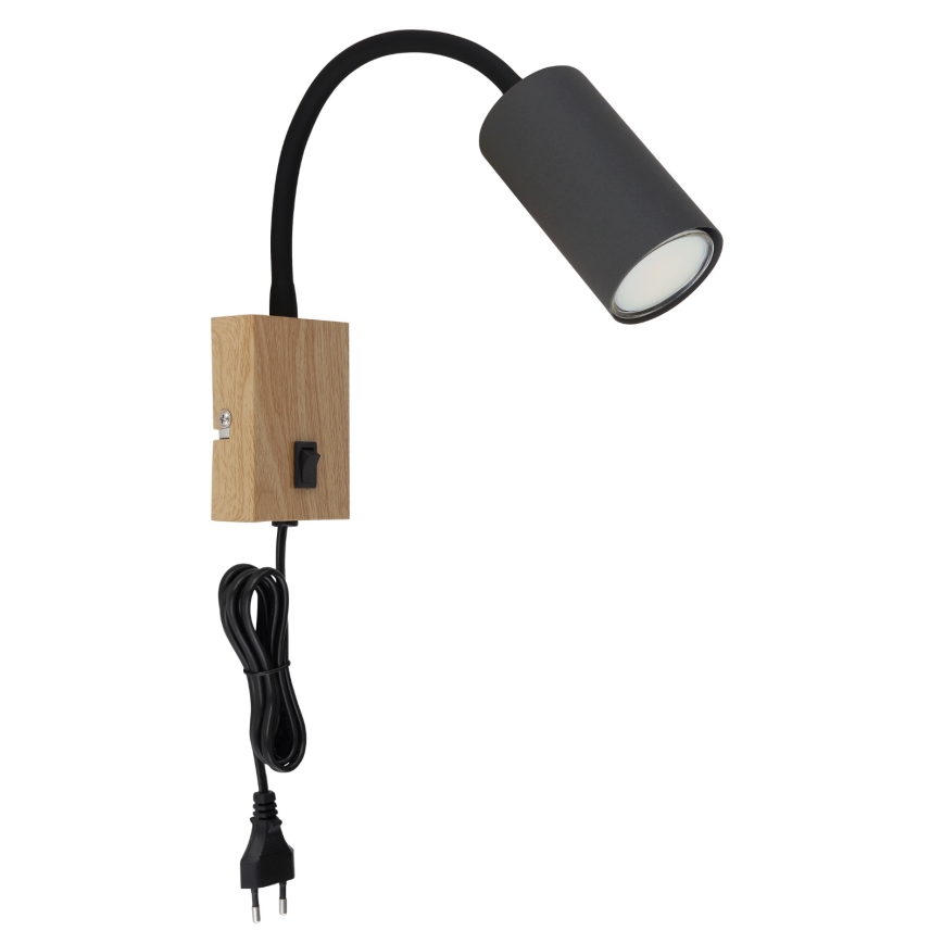 Globo – Lanksti sieninė lempa 1xGU10/25W/230V pilka/ruda