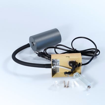 Globo – Lanksti sieninė lempa 1xGU10/25W/230V pilka/ruda