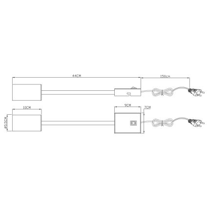 Globo – Lankstus sieninis šviestuvas  1xGU10/25W/230V juodas/žalvaris