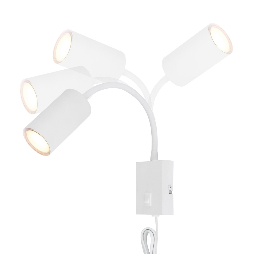 Globo – lankstus sieninis šviestuvas 1xGU10/25W/230V baltas