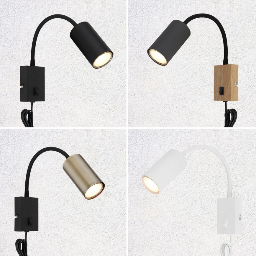 Globo – lankstus sieninis šviestuvas 1xGU10/25W/230V baltas