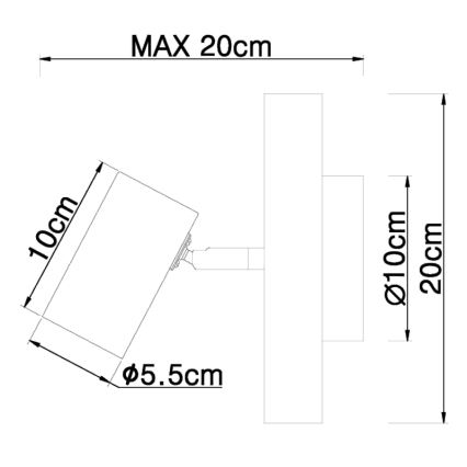 Globo  - Sieninis akcentinis šviestuvas 1xGU10/5W/230V medis/metalas