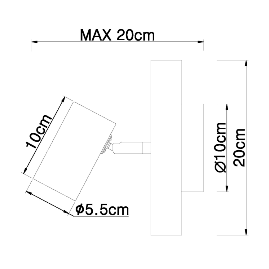 Globo  - Sieninis akcentinis šviestuvas 1xGU10/5W/230V medis/metalas