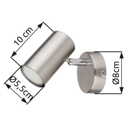 Globo - Sieninis akcentinis šviestuvas 1xGU10/25W/230V matinis chromas