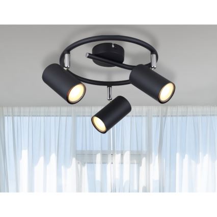 Globo - Akcentinis apšvietimas 3xGU10/25W/230V juoda