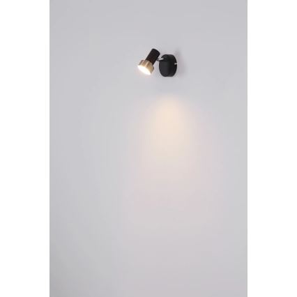 Globo - Sieninis akcentinis šviestuvas 1xGU10/25W/230V juoda/sidabras