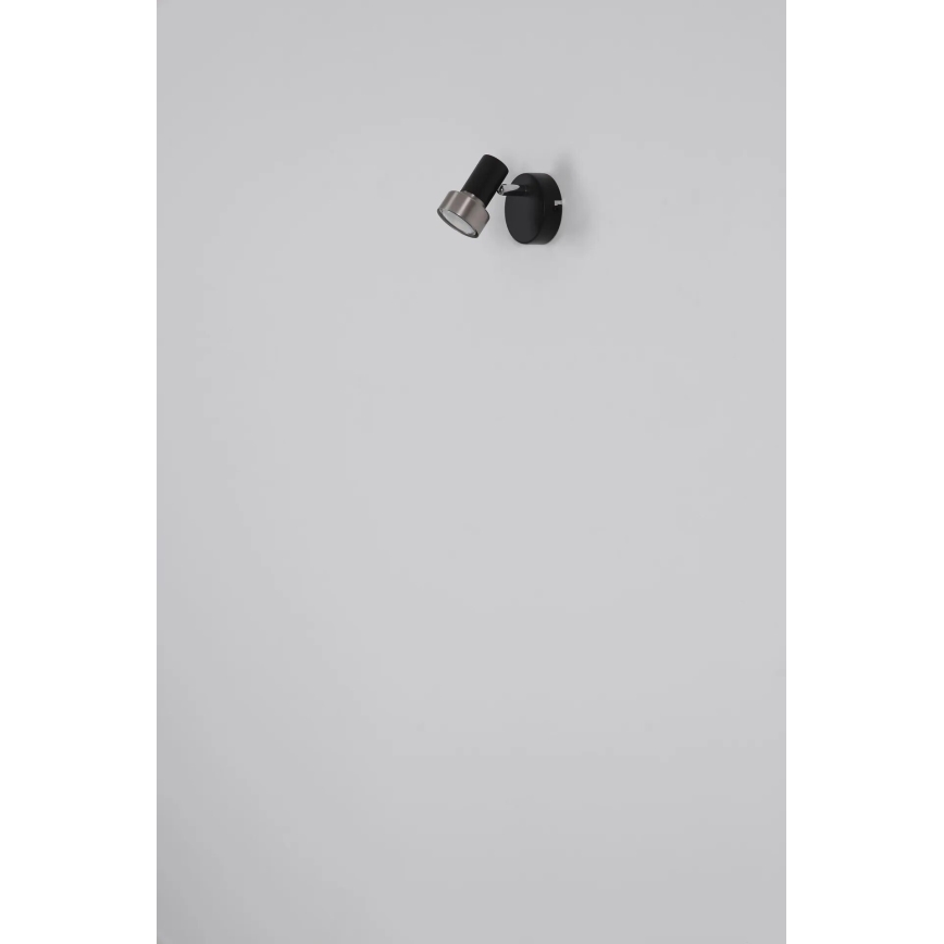 Globo - Sieninis akcentinis šviestuvas 1xGU10/25W/230V juoda/sidabras