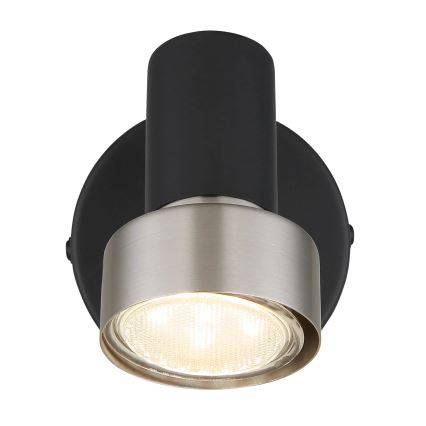Globo - Sieninis akcentinis šviestuvas 1xGU10/25W/230V juoda/sidabras