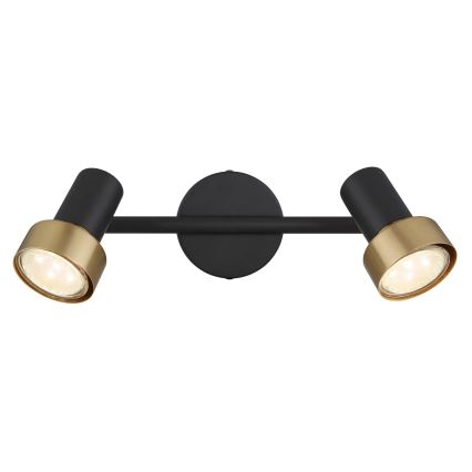 Globo - Akcentinis apšvietimas  2xGU10/25W/230V juoda/auksas