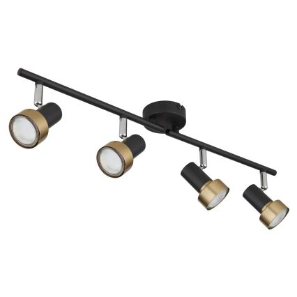 Globo - Akcentinis apšvietimas  4xGU10/25W/230V juoda/auksas