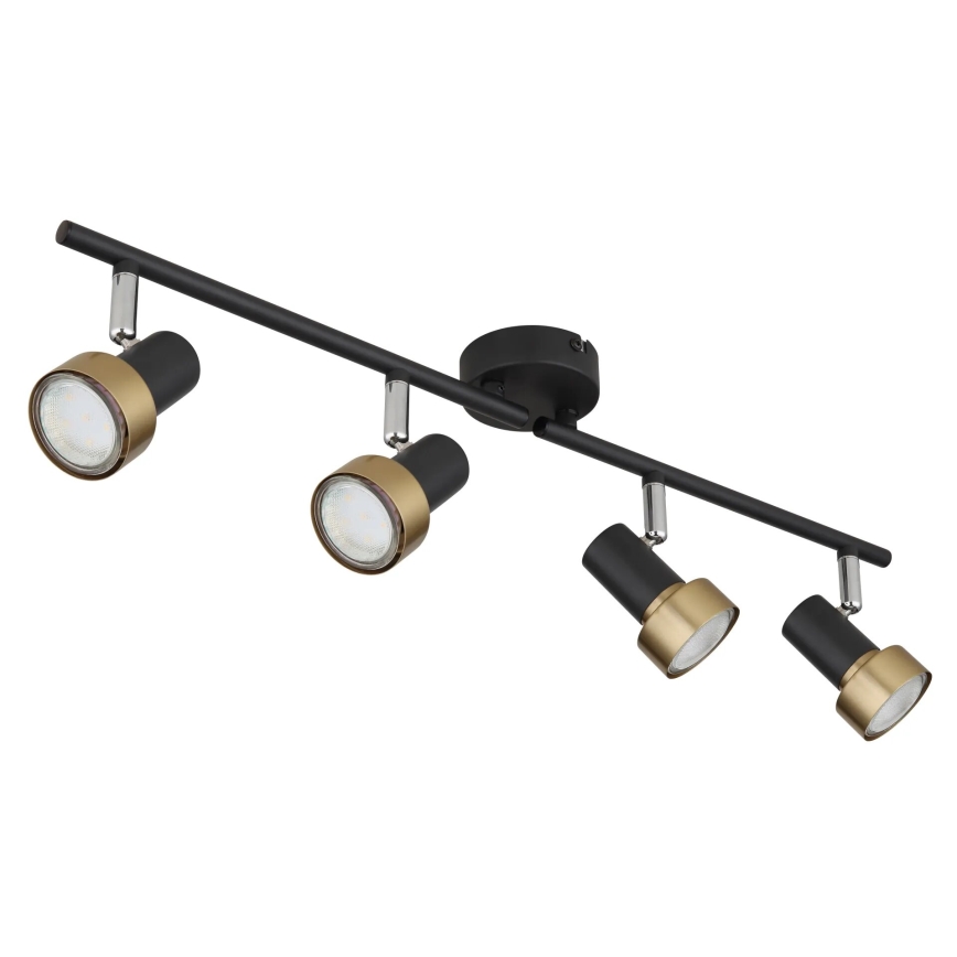 Globo - Akcentinis apšvietimas  4xGU10/25W/230V juoda/auksas