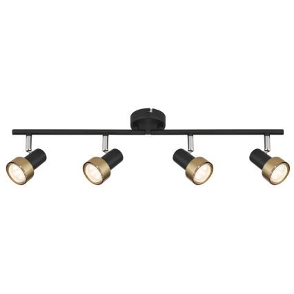 Globo - Akcentinis apšvietimas  4xGU10/25W/230V juoda/auksas