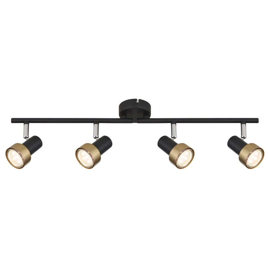 Globo - Akcentinis apšvietimas  4xGU10/25W/230V juoda/auksas