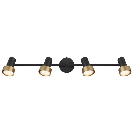 Globo - Akcentinis apšvietimas  4xGU10/25W/230V juoda/auksas