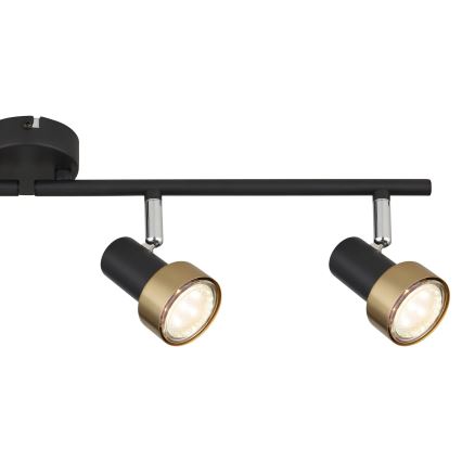 Globo - Akcentinis apšvietimas  4xGU10/25W/230V juoda/auksas