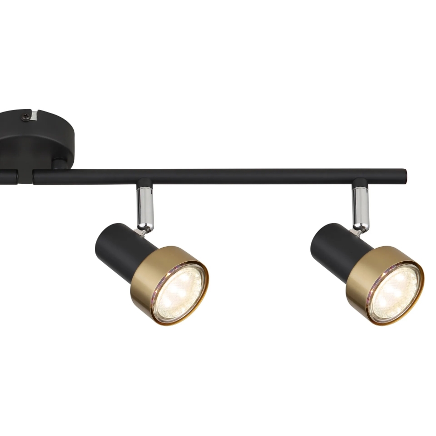 Globo - Akcentinis apšvietimas  4xGU10/25W/230V juoda/auksas