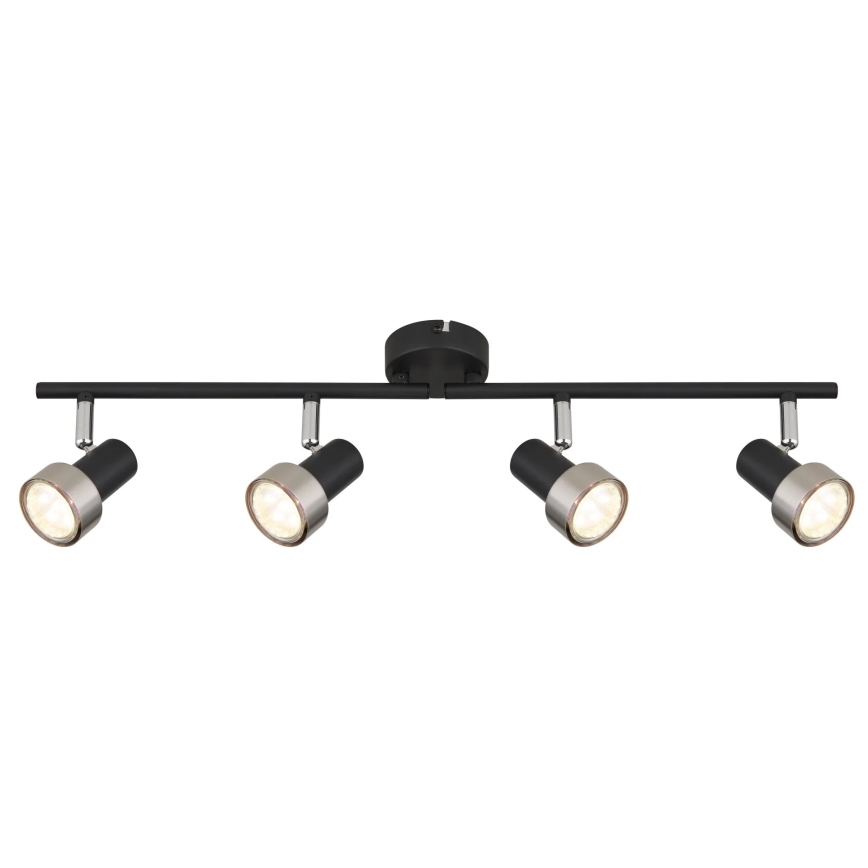 Globo - Akcentinis apšvietimas  4xGU10/25W/230V juoda/sidabras
