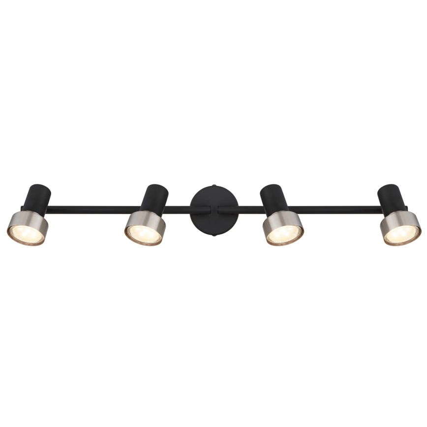 Globo - Akcentinis apšvietimas  4xGU10/25W/230V juoda/sidabras