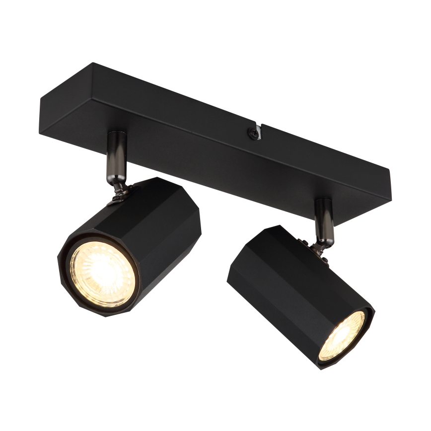 Globo - Akcentinis apšvietimas 2xGU10/25W/230V juoda