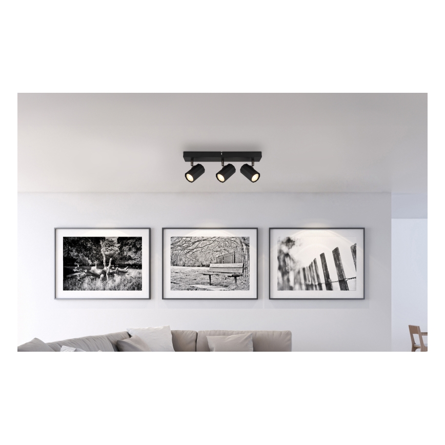 Globo - Akcentinis apšvietimas 3xGU10/25W/230V juoda