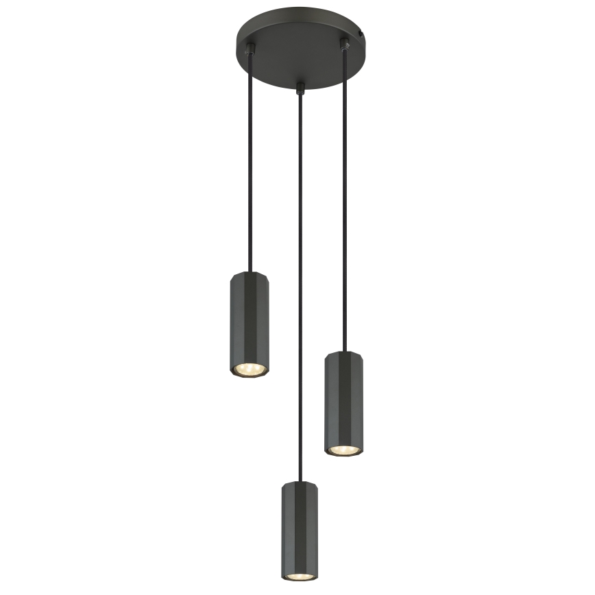 Globo - Pakabinamas sietynas 3xGU10/25W/230V juoda