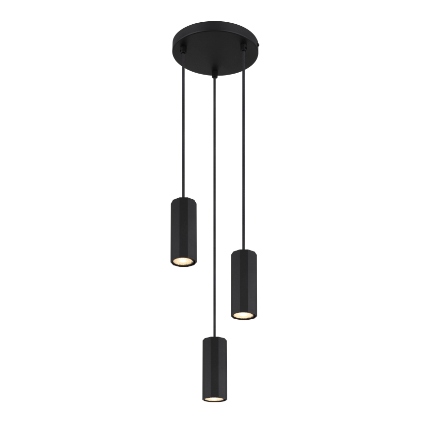Globo - Pakabinamas sietynas 3xGU10/25W/230V juoda