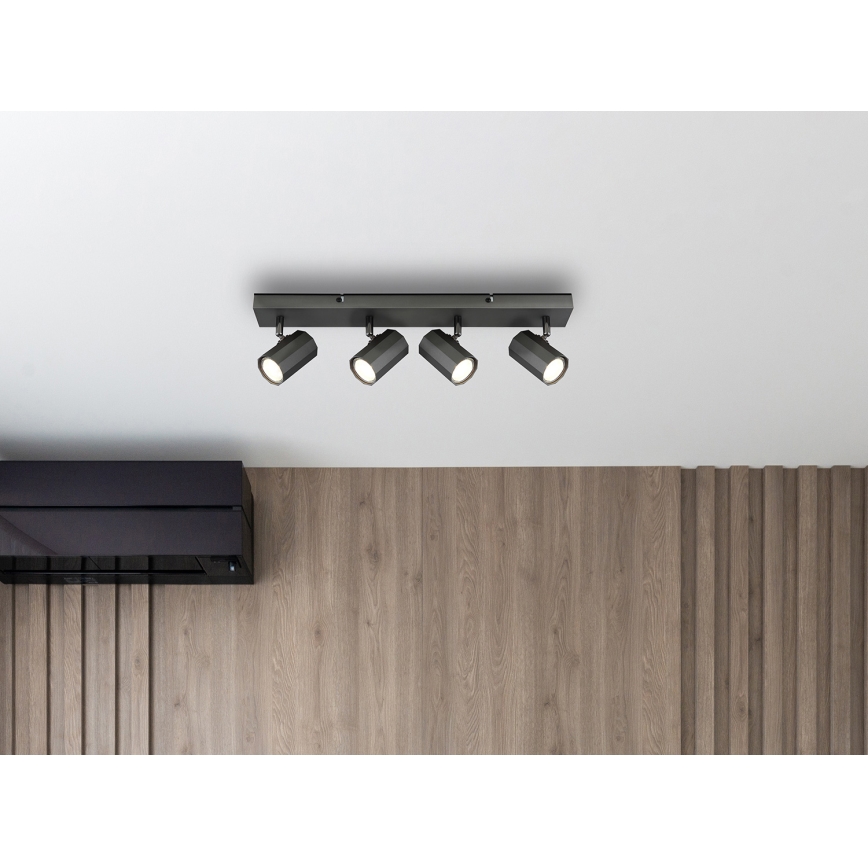 Globo - Akcentinis apšvietimas 4xGU10/25W/230V juoda