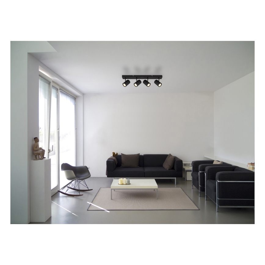 Globo - Akcentinis apšvietimas 4xGU10/25W/230V juoda