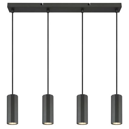 Globo - Pakabinamas sietynas 4xGU10/25W/230V juoda