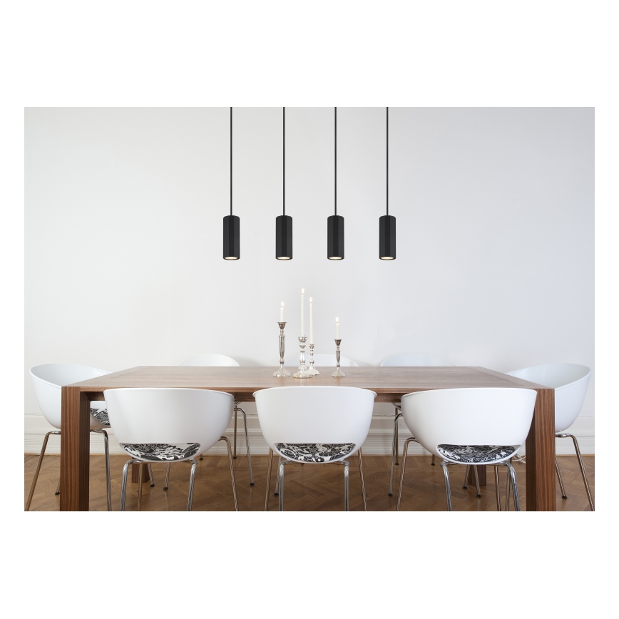 Globo - Pakabinamas sietynas 4xGU10/25W/230V juoda