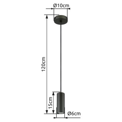 Globo - Pakabinamas sietynas 1xGU10/25W/230V juoda