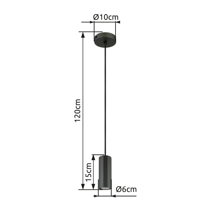 Globo - Pakabinamas sietynas 1xGU10/25W/230V juoda