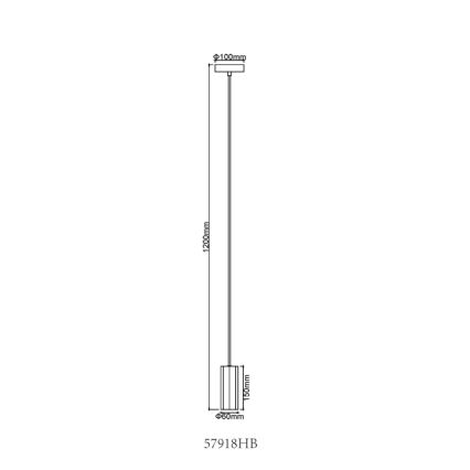 Globo - Pakabinamas sietynas 1xGU10/25W/230V juoda