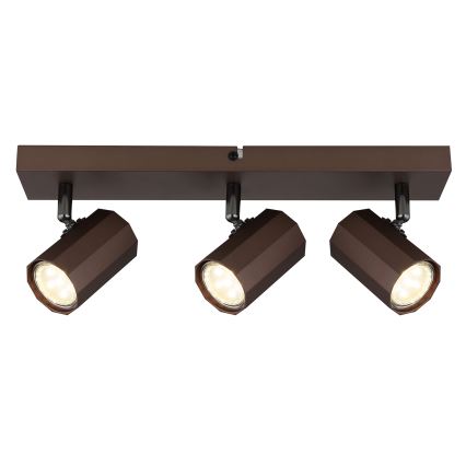 Globo - Akcentinis apšvietimas 3xGU10/25W/230V ruda