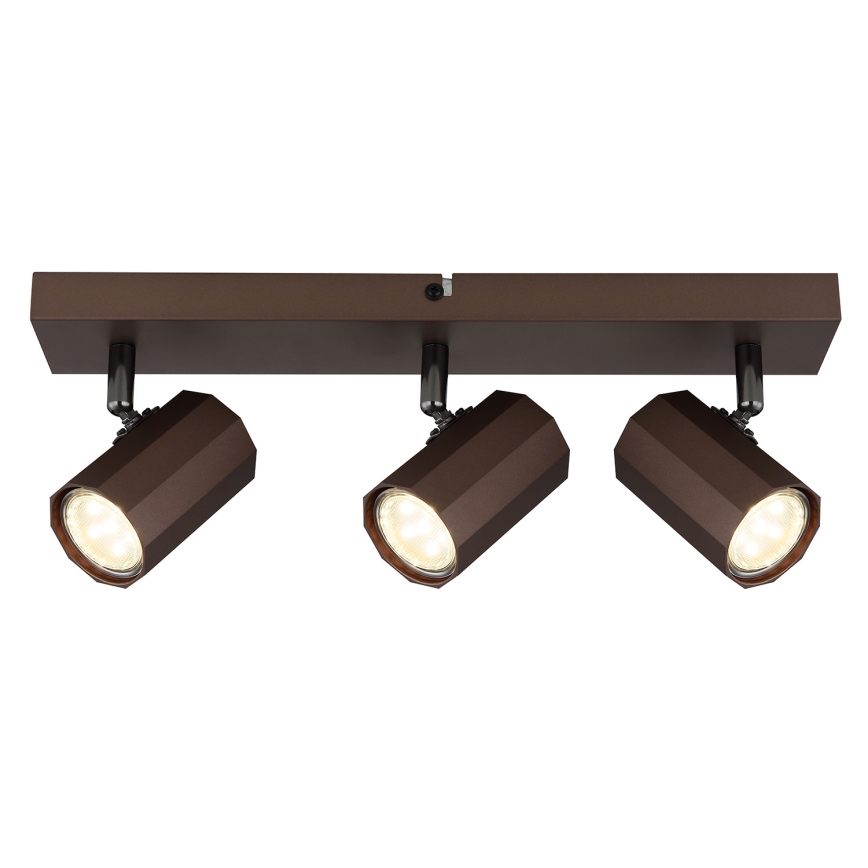 Globo - Akcentinis apšvietimas 3xGU10/25W/230V ruda