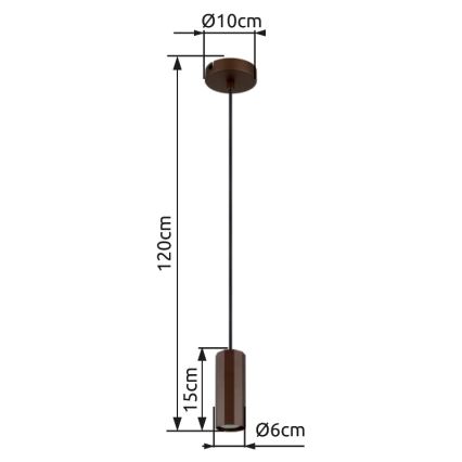 Globo - Pakabinamas sietynas 1xGU10/25W/230V ruda