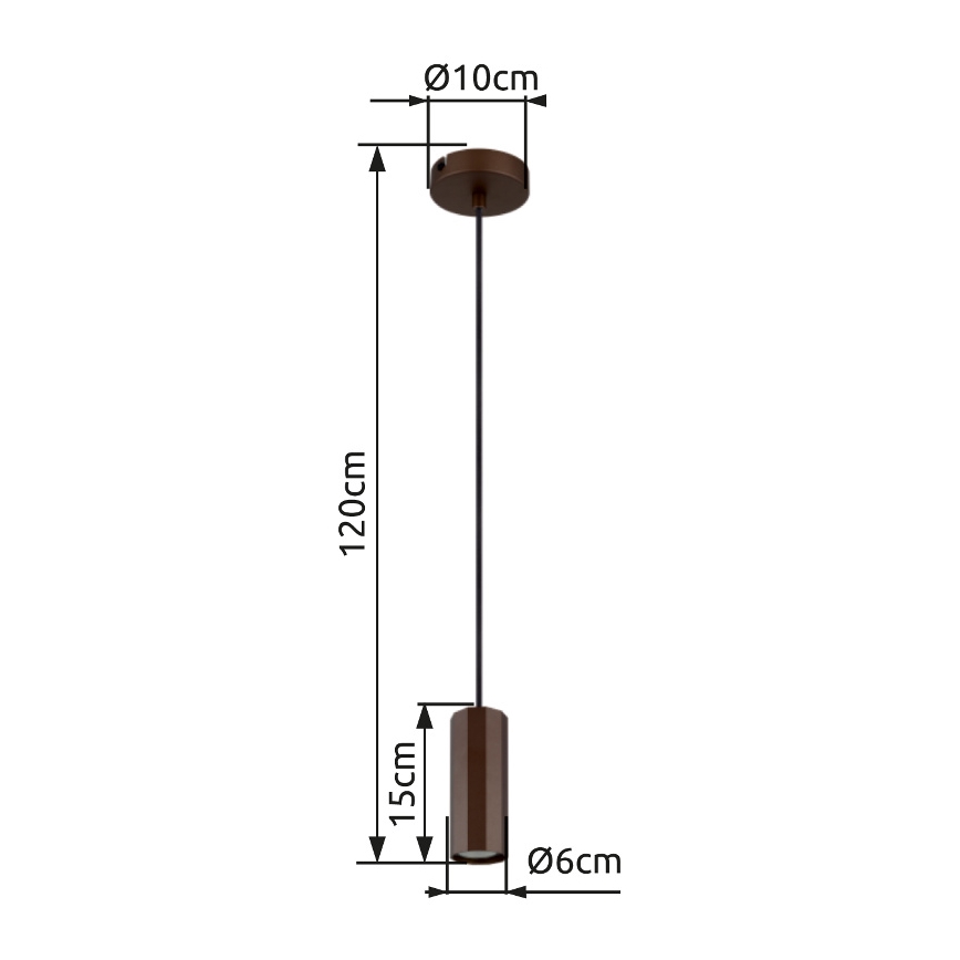 Globo - Pakabinamas sietynas 1xGU10/25W/230V ruda