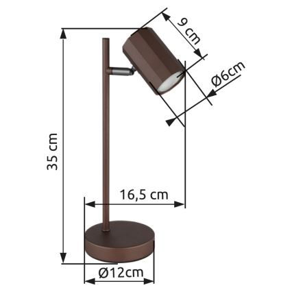 Globo - Stalinis šviestuvas 1xGU10/5W/230V ruda