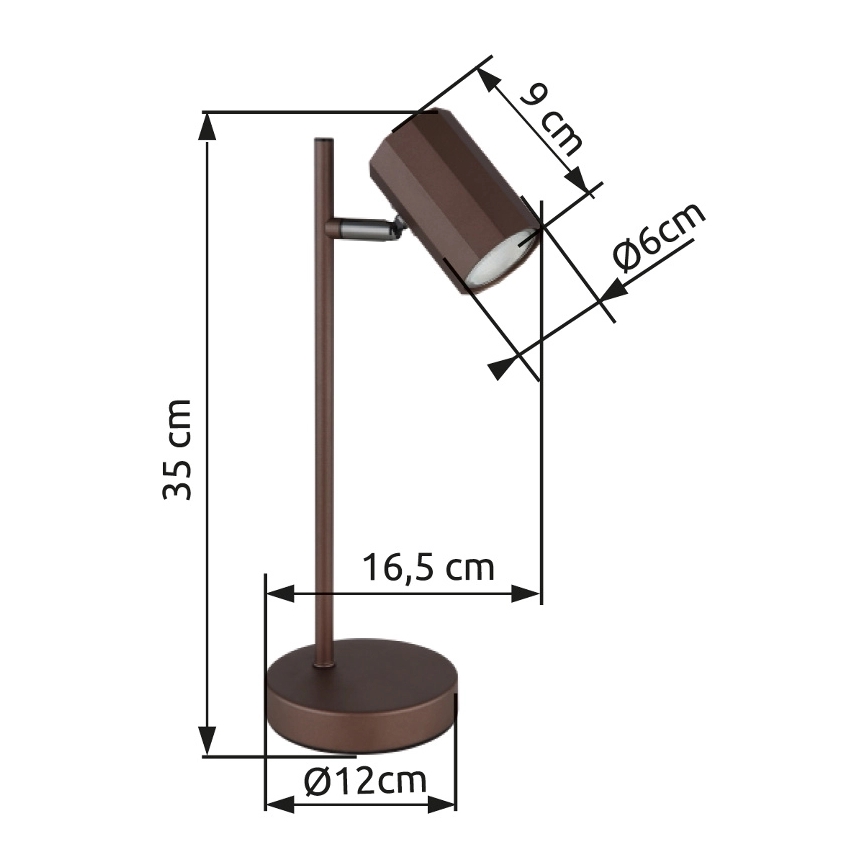 Globo - Stalinis šviestuvas 1xGU10/5W/230V ruda