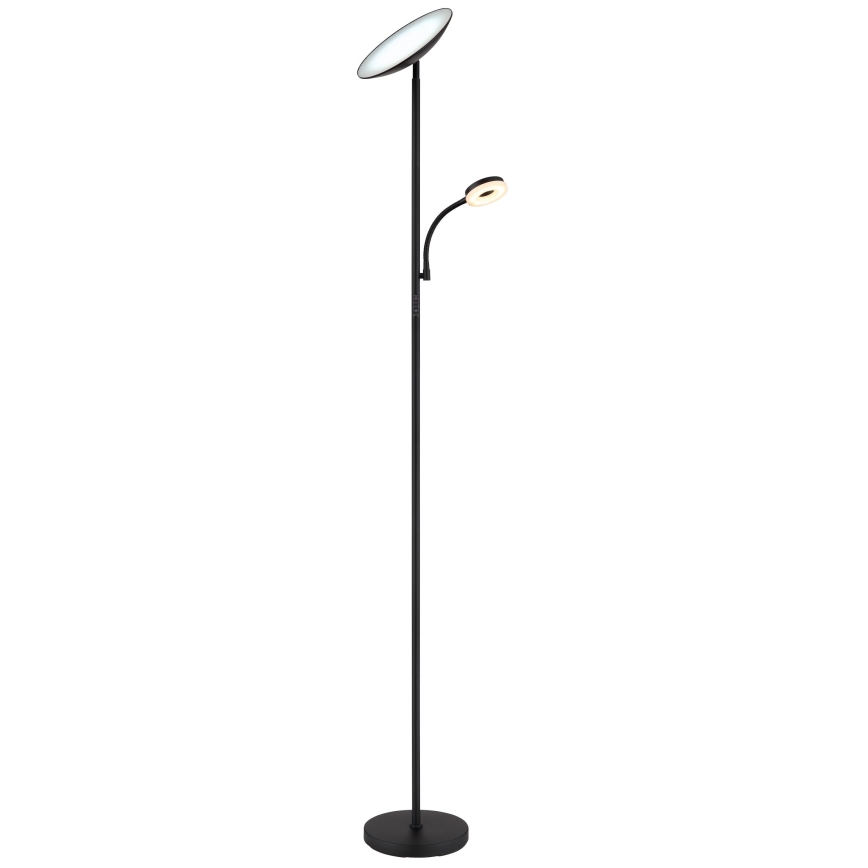Globo - LED reguliuojama stovinti lempa LED/20W/230V+ LED/5W 3000/4000/6500K juoda