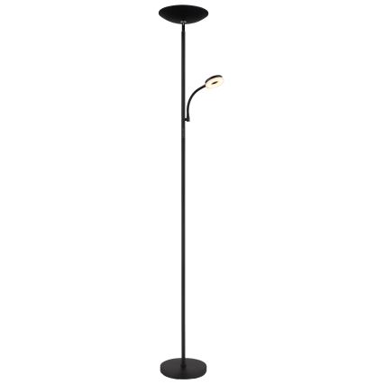 Globo - LED reguliuojama stovinti lempa LED/20W/230V+ LED/5W 3000/4000/6500K juoda